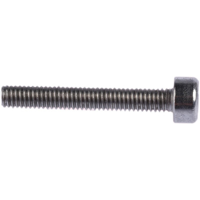 RS PRO Plain Stainless Steel Hex Socket Cap Screw, DIN 912, M3 x 20mm