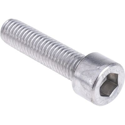 RS PRO Plain Stainless Steel Hex Socket Cap Screw, DIN 912, M10 x 40mm