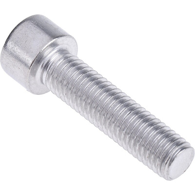 RS PRO Plain Stainless Steel Hex Socket Cap Screw, DIN 912, M10 x 40mm