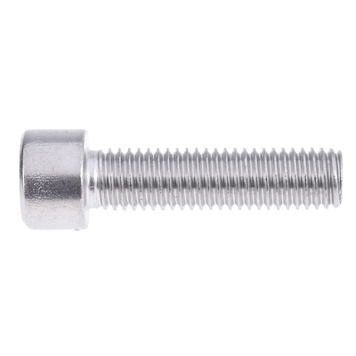 RS PRO Plain Stainless Steel Hex Socket Cap Screw, DIN 912, M10 x 40mm