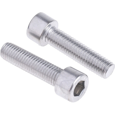 RS PRO Plain Stainless Steel Hex Socket Cap Screw, DIN 912, M10 x 40mm