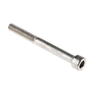 RS PRO Plain Stainless Steel Hex Socket Cap Screw, DIN 912, M6 x 60mm