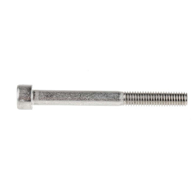 RS PRO Plain Stainless Steel Hex Socket Cap Screw, DIN 912, M6 x 60mm