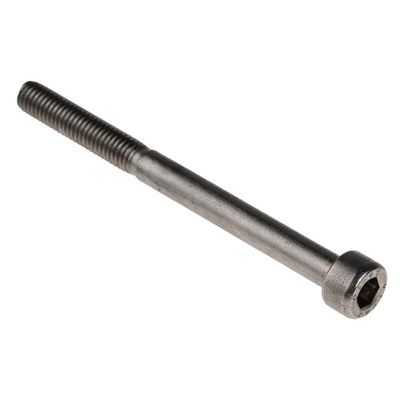 RS PRO Plain Stainless Steel Hex Socket Cap Screw, DIN 912, M5 x 60mm
