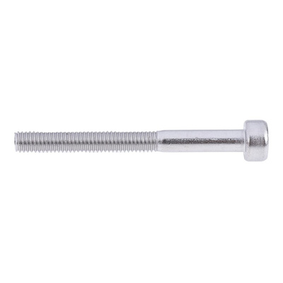 RS PRO Plain Stainless Steel Hex Socket Cap Screw, DIN 912, M3 x 30mm