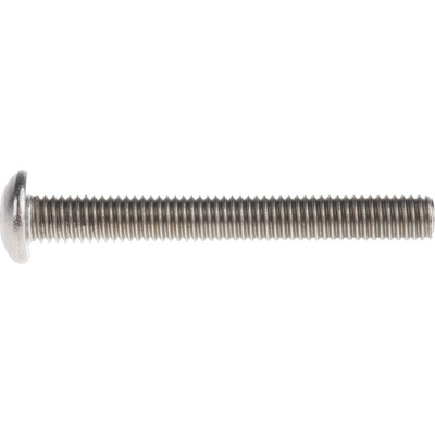 RS PRO Plain Stainless Steel Hex Socket Button Screw, ISO 7380, M5 x 40mm