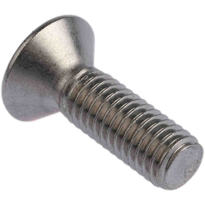 RS PRO Plain Stainless Steel Hex Socket Countersunk Screw, DIN 7991, M8 x 25mm