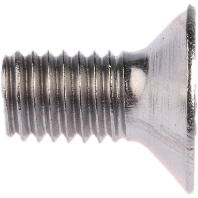 RS PRO Plain Stainless Steel Hex Socket Countersunk Screw, DIN 7991, M8 x 16mm
