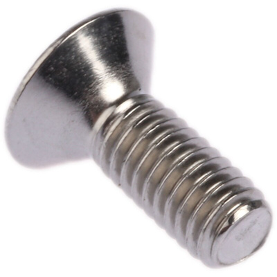 RS PRO Plain Stainless Steel Hex Socket Countersunk Screw, DIN 7991, M3 x 8mm