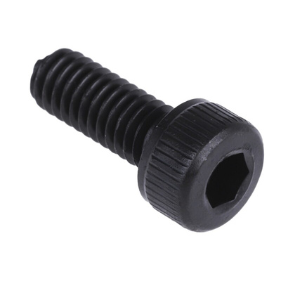 RS PRO M4 x 10mm Hex Socket Cap Screw Black, Self-Colour Steel