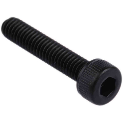 RS PRO M4 x 20mm Hex Socket Cap Screw Black, Self-Colour Steel