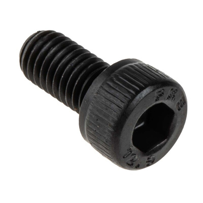 RS PRO M5 x 10mm Hex Socket Cap Screw Black, Self-Colour Steel