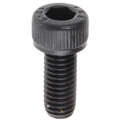 RS PRO M5 x 12mm Hex Socket Cap Screw Black, Self-Colour Steel