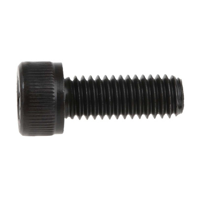 RS PRO M6 x 16mm Hex Socket Cap Screw Black, Self-Colour Steel
