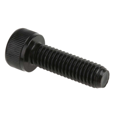 RS PRO M6 x 20mm Hex Socket Cap Screw Black, Self-Colour Steel
