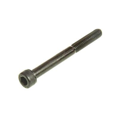RS PRO M6 x 60mm Hex Socket Cap Screw Black, Self-Colour Steel