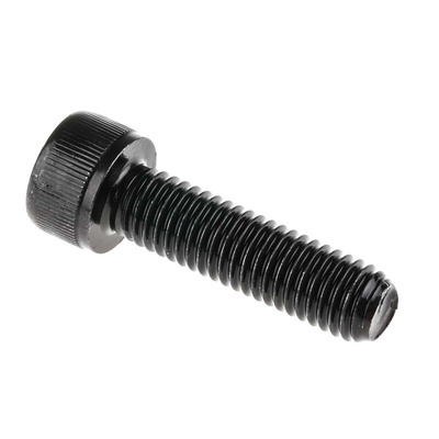 RS PRO M8 x 30mm Hex Socket Cap Screw Black, Self-Colour Steel