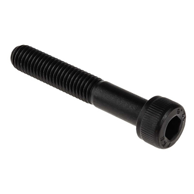 RS PRO M8 x 50mm Hex Socket Cap Screw Black, Self-Colour Steel