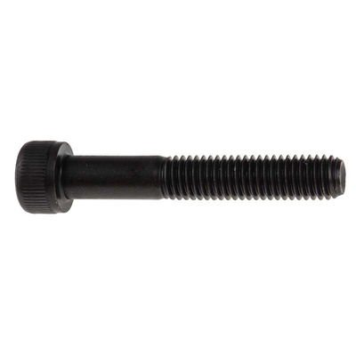 RS PRO M8 x 50mm Hex Socket Cap Screw Black, Self-Colour Steel