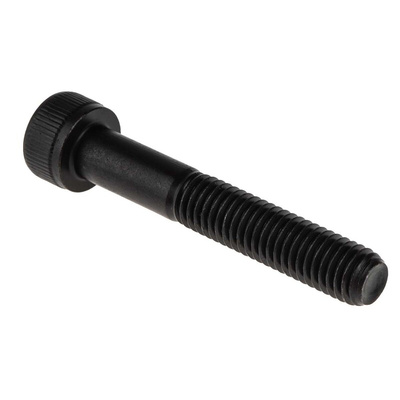 RS PRO M8 x 50mm Hex Socket Cap Screw Black, Self-Colour Steel