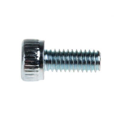 RS PRO Bright Zinc Plated Steel Hex Socket Cap Screw, DIN 912, M2.5 x 6mm