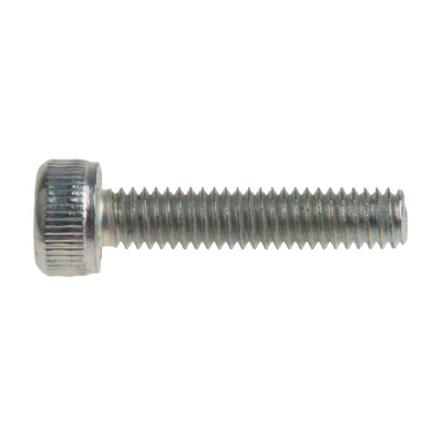 RS PRO Bright Zinc Plated Steel Hex Socket Cap Screw, DIN 912, M2.5 x 12mm