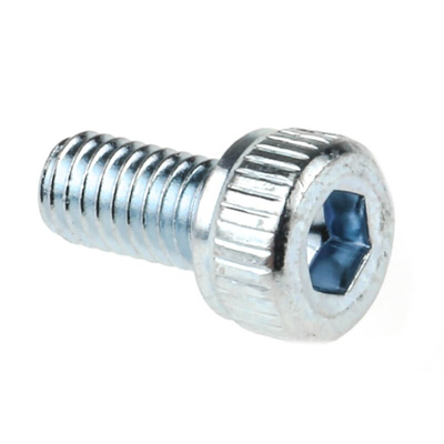 RS PRO Bright Zinc Plated Steel Hex Socket Cap Screw, DIN 912, M3 x 6mm