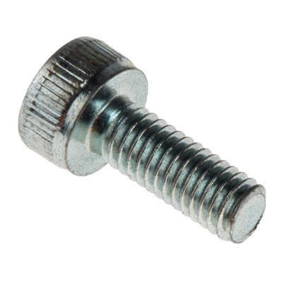 RS PRO Bright Zinc Plated Steel Hex Socket Cap Screw, DIN 912, M3 x 8mm