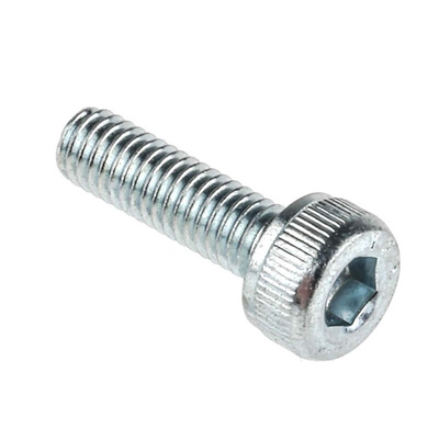 RS PRO Bright Zinc Plated Steel Hex Socket Cap Screw, DIN 912, M3 x 10mm