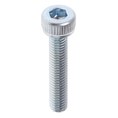 RS PRO Bright Zinc Plated Steel Hex Socket Cap Screw, DIN 912, M3 x 16mm