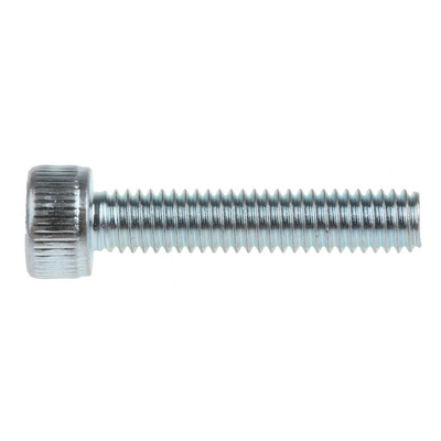 RS PRO Bright Zinc Plated Steel Hex Socket Cap Screw, DIN 912, M4 x 20mm