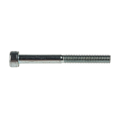 RS PRO Bright Zinc Plated Steel Hex Socket Cap Screw, DIN 912, M4 x 40mm