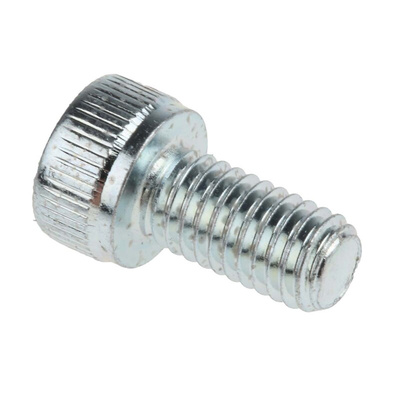 RS PRO Bright Zinc Plated Steel Hex Socket Cap Screw, DIN 912, M5 x 10mm