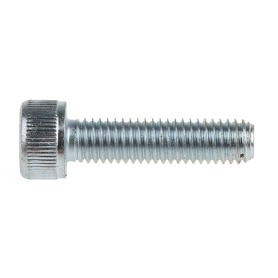 RS PRO Bright Zinc Plated Steel Hex Socket Cap Screw, DIN 912, M5 x 20mm