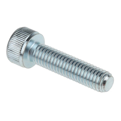 RS PRO Bright Zinc Plated Steel Hex Socket Cap Screw, DIN 912, M5 x 20mm