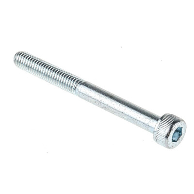 RS PRO Bright Zinc Plated Steel Hex Socket Cap Screw, DIN 912, M5 x 50mm