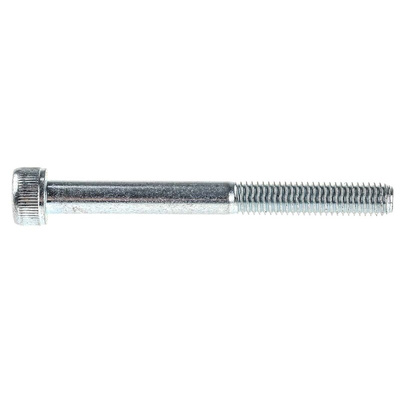 RS PRO Bright Zinc Plated Steel Hex Socket Cap Screw, DIN 912, M5 x 50mm