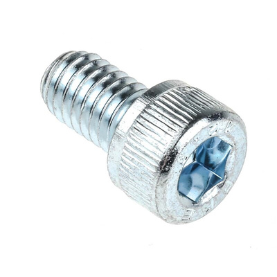 RS PRO Bright Zinc Plated Steel Hex Socket Cap Screw, DIN 912, M6 x 10mm