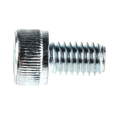 RS PRO Bright Zinc Plated Steel Hex Socket Cap Screw, DIN 912, M6 x 10mm