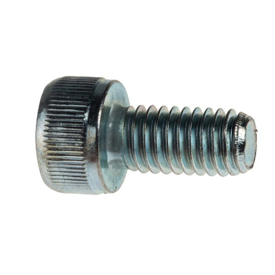 RS PRO Bright Zinc Plated Steel Hex Socket Cap Screw, DIN 912, M6 x 12mm
