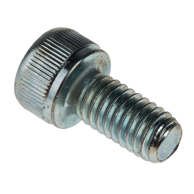 RS PRO Bright Zinc Plated Steel Hex Socket Cap Screw, DIN 912, M6 x 12mm