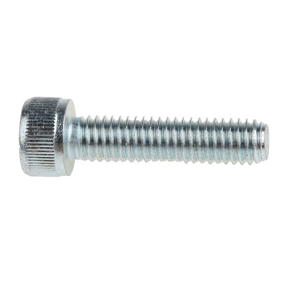 RS PRO Bright Zinc Plated Steel Hex Socket Cap Screw, DIN 912, M6 x 25mm