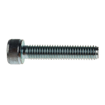RS PRO Bright Zinc Plated Steel Hex Socket Cap Screw, DIN 912, M6 x 30mm
