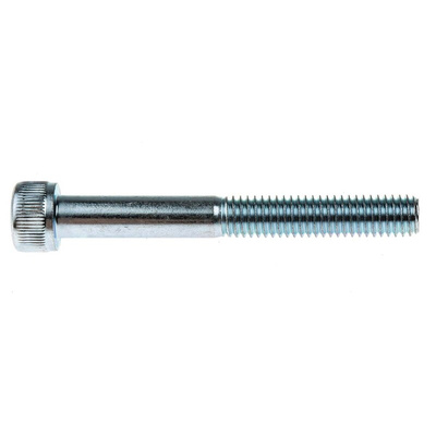 RS PRO Bright Zinc Plated Steel Hex Socket Cap Screw, DIN 912, M6 x 50mm