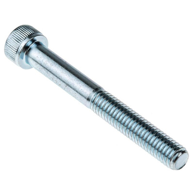 RS PRO Bright Zinc Plated Steel Hex Socket Cap Screw, DIN 912, M6 x 50mm