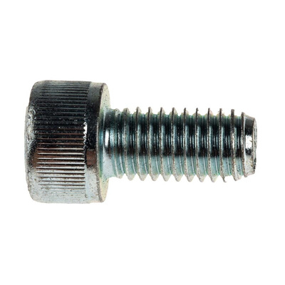 RS PRO Bright Zinc Plated Steel Hex Socket Cap Screw, DIN 912, M8 x 16mm