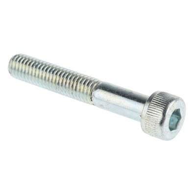 RS PRO Bright Zinc Plated Steel Hex Socket Cap Screw, DIN 912, M8 x 50mm