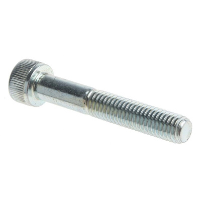 RS PRO Bright Zinc Plated Steel Hex Socket Cap Screw, DIN 912, M8 x 50mm