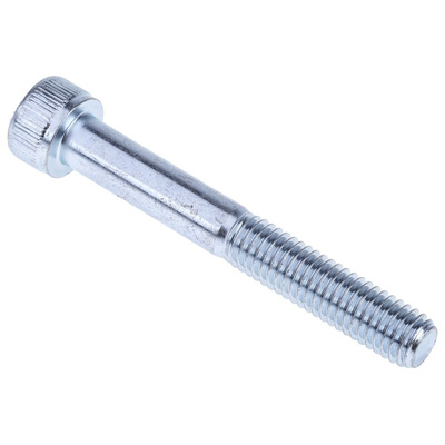 RS PRO Bright Zinc Plated Steel Hex Socket Cap Screw, DIN 912, M8 x 60mm