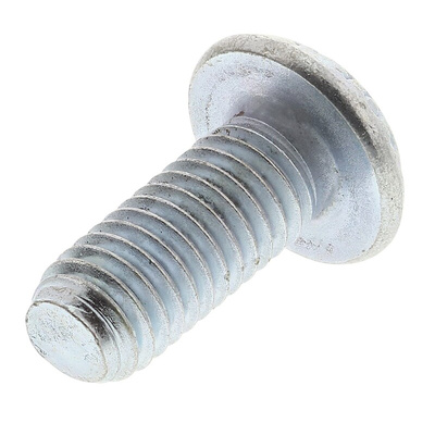RS PRO Bright Zinc Plated Steel Hex Socket Button Screw, ISO 7380, M5 x 12mm